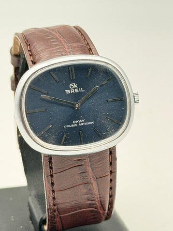 Breil - ok vintage watch swiss made blue rare - Zonder, Nieuw
