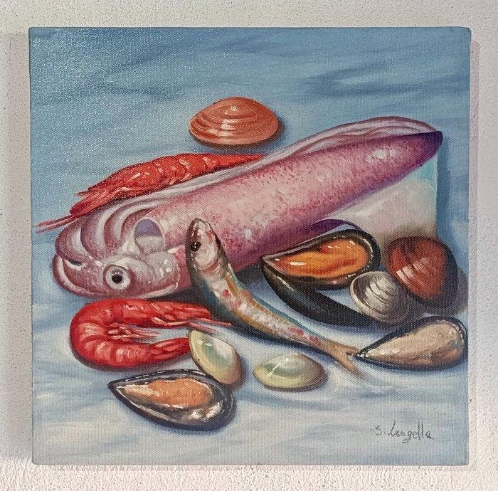 Salvatore Langella (XX) - Doni del Mediterraneo, Antiquités & Art, Art | Peinture | Classique