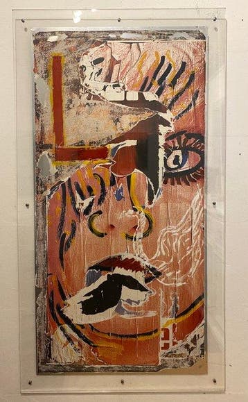 Mimmo Rotella (1918-2006) - Leda col Cigno - Ready to hang !