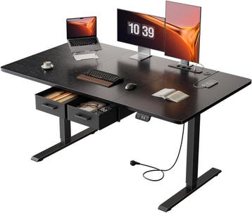 Zit sta bureau - Elektrisch - Verstelbaar - 140x80cm - Zwart, Verzenden, Nieuw