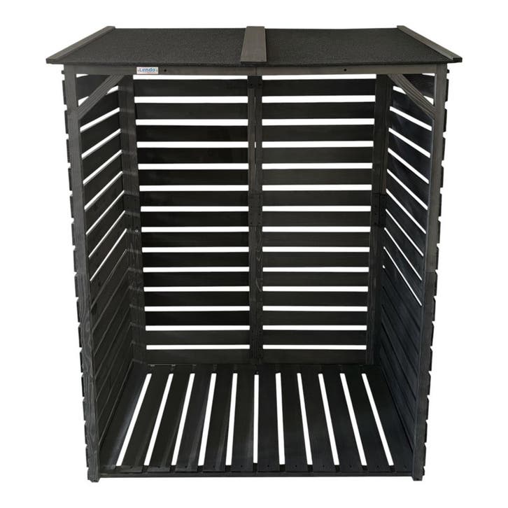Lendo Online Abri à Bûches Extérieur 118×59×158 Bois Gris, Jardin & Terrasse, Bois de chauffage