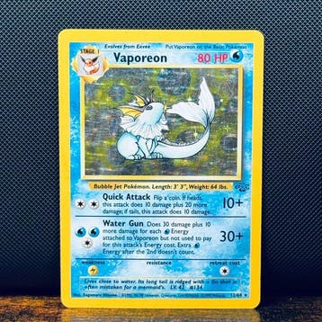 Pokémon Card - Vaporeon Holo 12 - Pokémon - WOTC, Nieuw