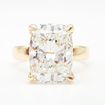 Bague - 18 carats Or jaune - 4.27ct. tw. Diamant (Cultivé en, Nieuw
