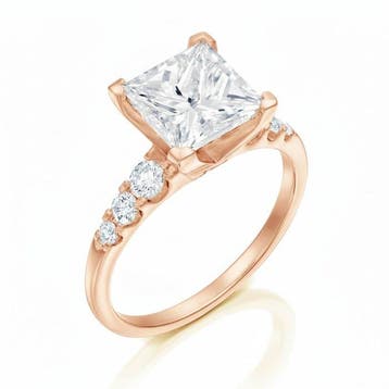 Bague de fiançailles - 14 carats Or rose - 2.23ct. tw.