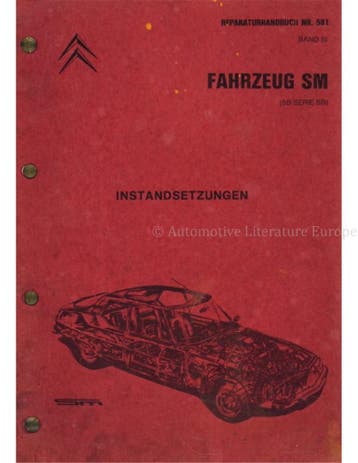 CITROÉN SM, REPARATIE (SERIE SB), VRAAGBAAK DUITS DEEL III, Ophalen of Verzenden
