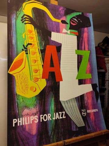 Philips Music - Cartel Clásico Philips Records - Modern, Antiquités & Art