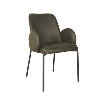 Stoel Jari | Army | Microvezel | Zwart Metalen Frame | 2, Verzenden