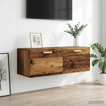 vidaXL Wandkast Oud hout 100 x 36,5 x 35 cm Bewerkt hout, Huis en Inrichting, Kasten | Overige, Verzenden, Nieuw