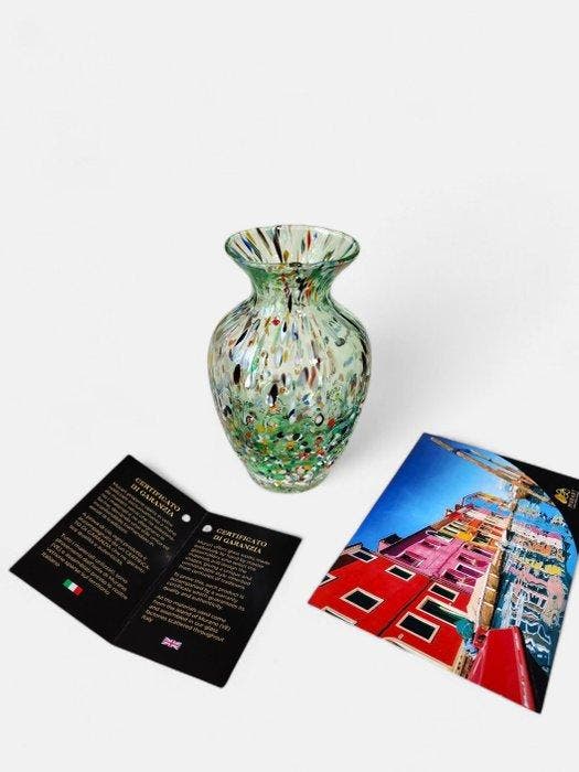 MurArt - Vase - Verre - Inclusions – Décor Pluie, Antiquités & Art, Art | Objets design