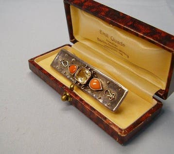Zonder minimumprijs - Broche Zilver - 5.00ct. tw. Citrien -