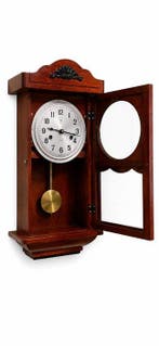 Pendule à balancier - Bois, Laiton - 1950-1960 - verre bombé