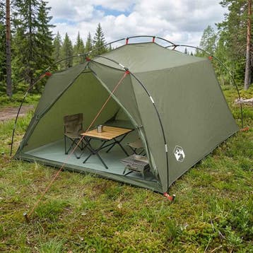 vidaXL Tunneltent Olijfgroen 2-persoons 185T Polyester met, Verzenden, Nieuw