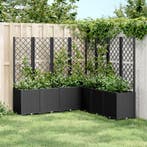 vidaXL Plantenbak met latwerk 160x160x140 cm polypropeen, Verzenden, Nieuw