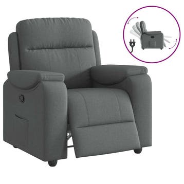 vidaXL Relaxfauteuil donkergrijze stof, Verzenden