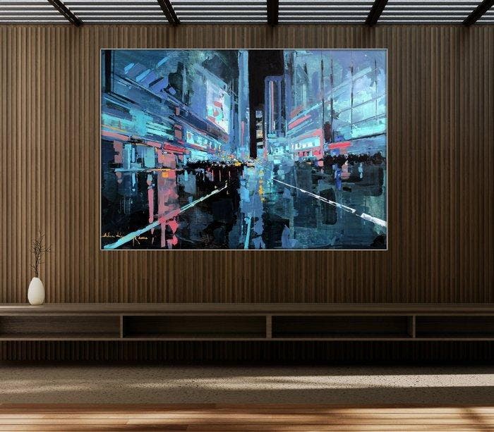 Adam Wajerczyk - New York street XL, Antiek en Kunst, Kunst | Schilderijen | Modern