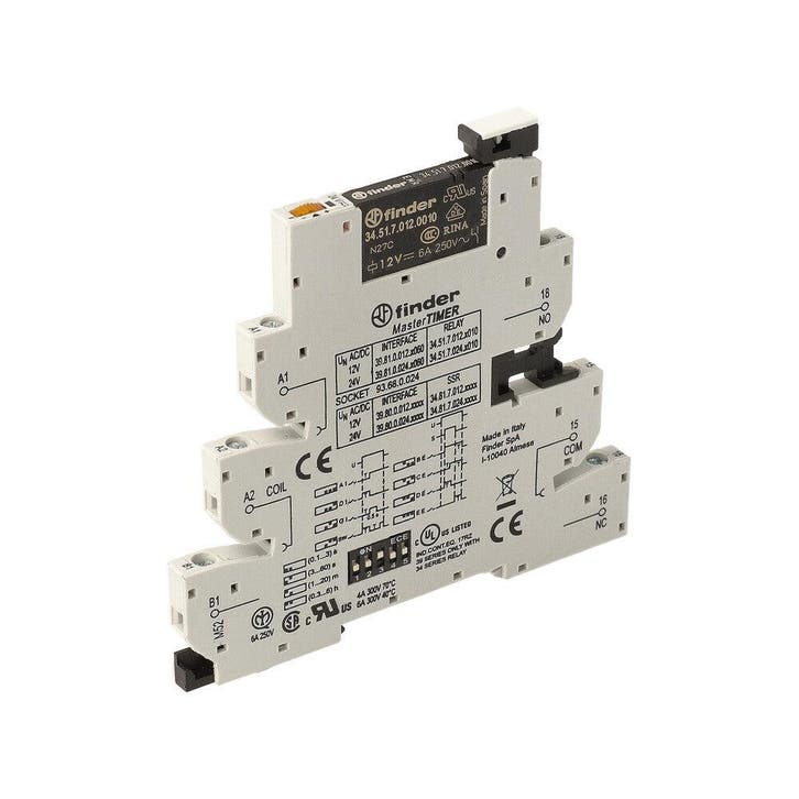 Finder Série 39 Relais Temporisateur DInterface 6A 12V, Doe-het-zelf en Bouw, Elektriciteit en Kabels, Verzenden