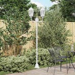 vidaXL Tuin Lamp Wit 68 x 20 x 235 cm Aluminium en glas, Verzenden
