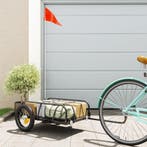 vidaXL Fietstrailer 122x53x31 cm ijzer zwart, Verzenden, Nieuw