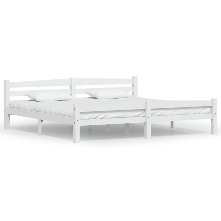 Bedframe massief grenen 200x200 -72% korting | Retour, Maison & Meubles, Chambre à coucher | Lits, Envoi