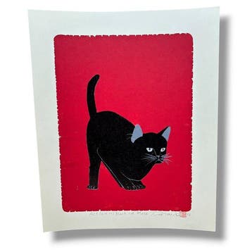 Action (7) – Black Cat Editie: 83/150 - houtsnede -