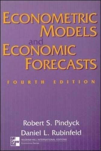 Econometric Models And Economic Forecast 9780071158367, Verzenden, Gelezen, Robert Pindyck