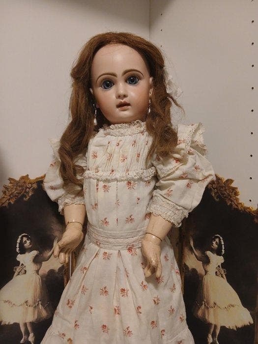 Jumeau - Poupée Tete Jumeau - 1850-1900 - France, Antiek en Kunst, Antiek | Speelgoed