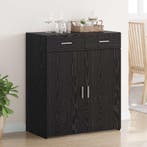 vidaXL Opbergkast Zwart eiken 80 x 42,5 x 93,5 cm Bewerkt, Verzenden, Nieuw