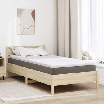 vidaXL Matras Topper Wit 90 x 200 cm Knit Stof, Verzenden, Nieuw