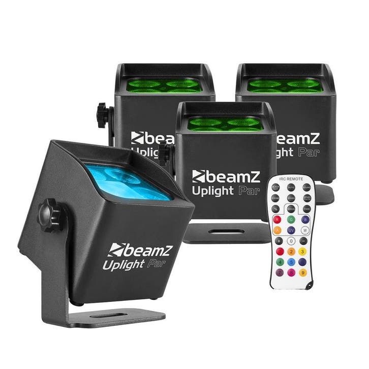 BeamZ BBP44 - Set van 4 compacte accu Uplights IP65, Muziek en Instrumenten, Licht en Laser, Verzenden