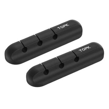 2-Pack Zelfklevende Kabelclips - 3 Clips Kabelbinder, Verzenden