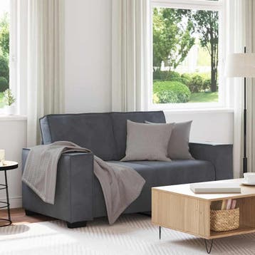 vidaXL Tweezitsbank / zetel 160x78x84 cm fluweel donkergrijs, Verzenden