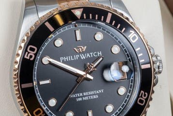 Philip Watch - Caribe Sport - Black/Rose gold - Swiss Made -