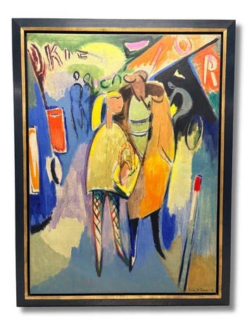 Freek van den Berg (1918-2000) - Figuren op het Leidesplein