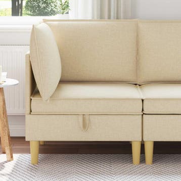 vidaXL Sofa met opslag Stof, Huis en Inrichting, Zetels | Zetels, Verzenden, Nieuw