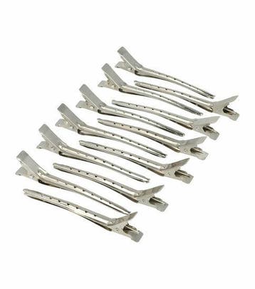 Styling Tool - Afdeelklemmen 8cm – Metalen Kappersklemmen –
