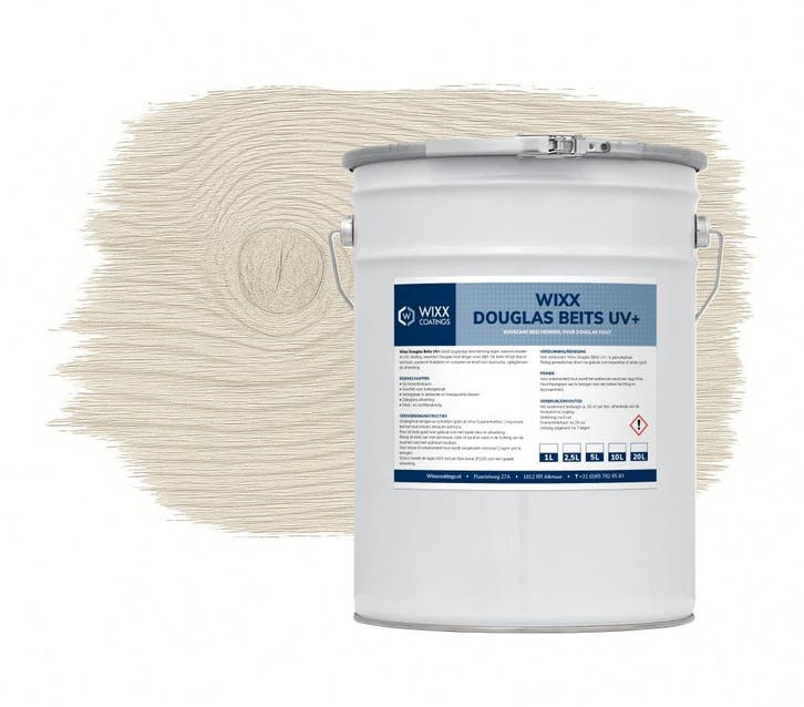 Wixx Douglasbeits UV+ Vergrijsd Wit 20L, Doe-het-zelf en Bouw, Verf, Beits en Lak, Nieuw, Verzenden