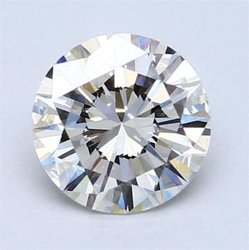 1 pcs Diamant (Natuurlijk) - 1.51 ct - Rond - H - VS2 -