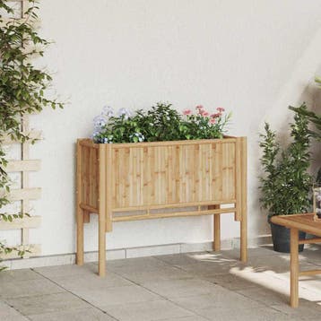 vidaXL Verhoogd bed Bruin 90 x 35 x 70 cm Bamboe, Verzenden