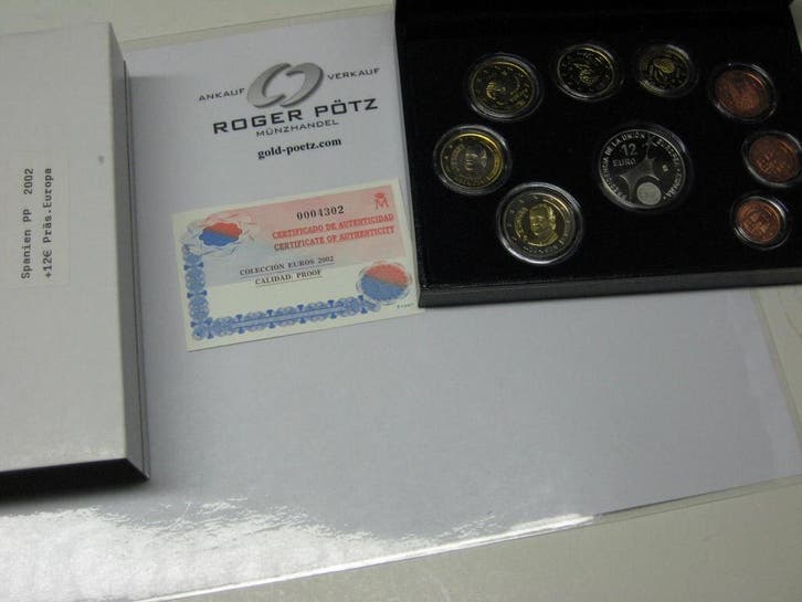 Spanien 5,88 Euro munten set 2005 Pp proof mit 2 Euro Don..., Postzegels en Munten, Munten | Europa | Euromunten, België, Verzenden