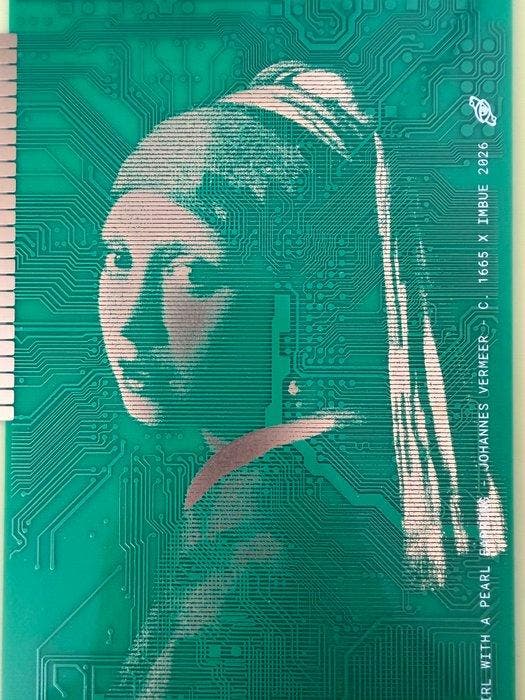 Imbue (1988) - Girl With A Pcb, Antiquités & Art, Art | Objets design