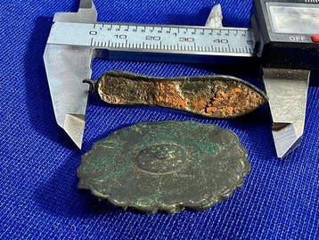 Oud-Romeins, Keizerrijk Brons Fibula - 40 mm