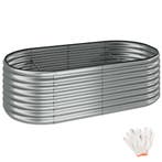 tectake Hoge plantenbak Flormma, 942l, verzinkt, 200x100x60c, Verzenden, Nieuw