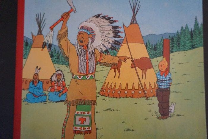 Kuifje 3 - Kuifje in America - 1 Album - Herdruk - 1957, Livres, BD