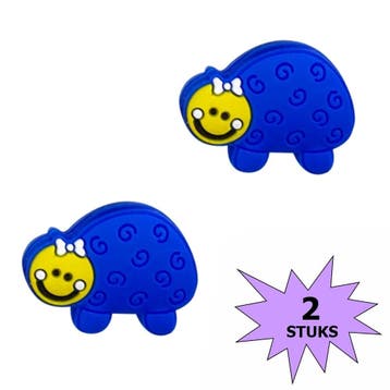 Fako Bijoux - Tennisdemper - Schildpad - Blauw - 2 Stuks, Verzenden