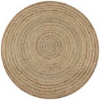 vidaXL Tapijt rond 90 cm gevlochten jute, Verzenden
