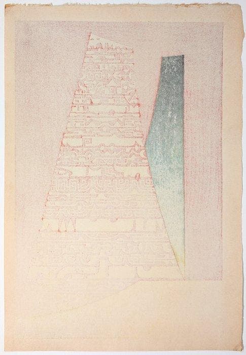 Yoshida Tshi • Zomer • 1963 • Abstract • handgesigneerd •, Antiquités & Art, Antiquités | Autres Antiquités