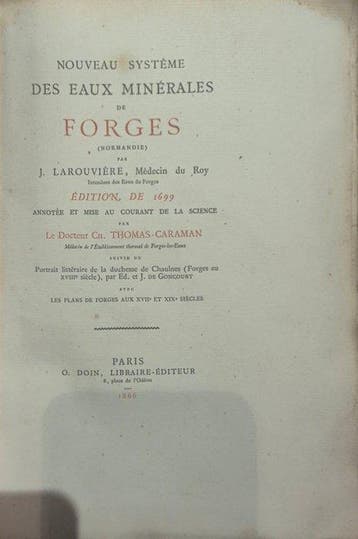 Larouvière - Nouveau système des eaux minérales de Forges,