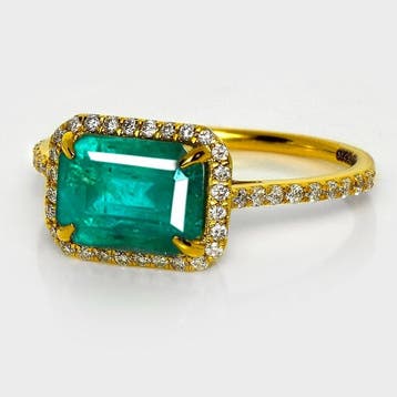 Zonder minimumprijs - Ring - 14 karaat IGI 2,35 ct Zambia, Nieuw
