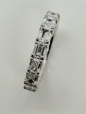 Bague déternité - 18 carats Or blanc - 4.77ct. tw. -