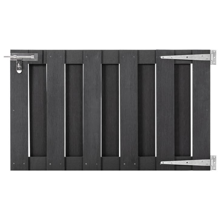 vidaXL Poort 100x60 cm HKC grijs, Tuin en Terras, Tuinpoorten, Nieuw, Verzenden